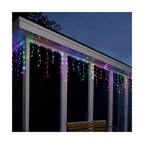 Icicle lights, outdoor 212 LEDs with colourchanging program, 230x24x24 in 2