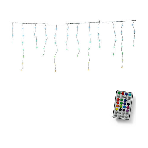 Tenda stalattiti 580x60x60 cm multicolore 212 LED esterno 3