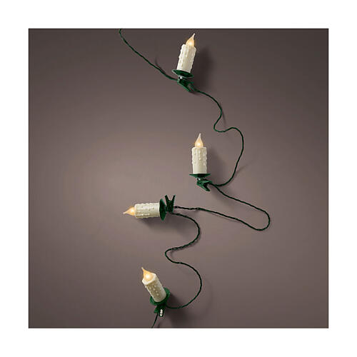 Catena luminosa LED addobbo albero 12 metri candele interno 1