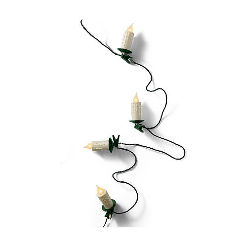 Catena luminosa LED addobbo albero 12 metri candele interno 3