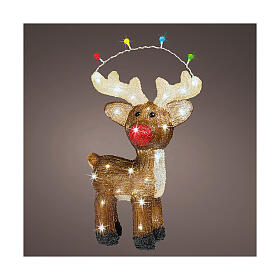 Luminous reindeer 48 acrylic LEDs 15x30x45 cm for indoor and outdoor use