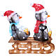 Pinguins em trenó 110 LEDs Natal 30x60x55 cm acrílico interior exterior s5
