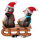 Pinguins em trenó 110 LEDs Natal 30x60x55 cm acrílico interior exterior s6