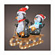 Penguins on Sled Decoration 110 Bright LEDs, 30x60x55 cm Indoor/Outdoor s1