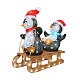 Penguins on Sled Decoration 110 Bright LEDs, 30x60x55 cm Indoor/Outdoor s2