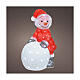 Boneco de neve luminoso 30x40x60 cm 90 LEDs interior e exterior acrílico s1