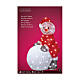 Boneco de neve luminoso 30x40x60 cm 90 LEDs interior e exterior acrílico s3