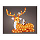 Cervo scoiattolo uccellino 140 LED interno esterno 30x80x65 cm acrilico s1