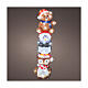 Figura luminosa coruja, pinguim e ursinho 80 LEDs 20x20x60 cm interior e exterior s1
