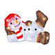 Pupazzo di neve sdraiato acrilico 30x20x20 cm interno esterno 30 LED s2