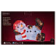 Pupazzo di neve sdraiato acrilico 30x20x20 cm interno esterno 30 LED s4