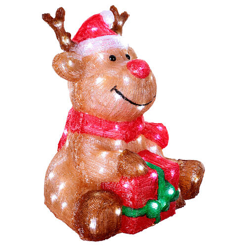 Christmas reindeer 80 LEDs 35x40x45 cm indoor outdoor acrylic 5
