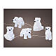 Set of 5 polar bears, acrylic indoor/outdoor decorations, 70 LEDs, 6x4x4 in s2