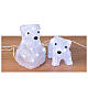 Set of 5 polar bears, acrylic indoor/outdoor decorations, 70 LEDs, 6x4x4 in s4