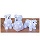 Set of 5 acrylic polar bears 70 LEDs inside and outside 15x10x10 cm s5