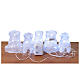 Set of 5 acrylic polar bears 70 LEDs inside and outside 15x10x10 cm s9