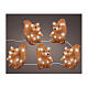 Set of 5 lighted squirrels, 70 LEDs, indoor/outdoor, 6x4x6 in, acrylic s1