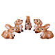 Conjunto 5 coelhos luminosos 60 LEDs interior exterior 15x10x15 cm acrílico s3