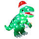 Lighted acrylic T-rex for Christmas indoor and outdoor decoration, 80 LEDs, 24x10x18 in s4