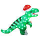 Lighted acrylic T-rex for Christmas indoor and outdoor decoration, 80 LEDs, 24x10x18 in s6
