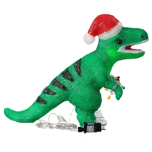 Tiranosaurio rex acrílico Navidad 60x25x45 cm 80 LED interior exterior 6