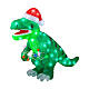 Tiranosaurio rex acrílico Navidad 60x25x45 cm 80 LED interior exterior s3
