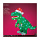 T-rex luminoso acrilico Natale 60x25x45 cm 80 LED interno esterno s4