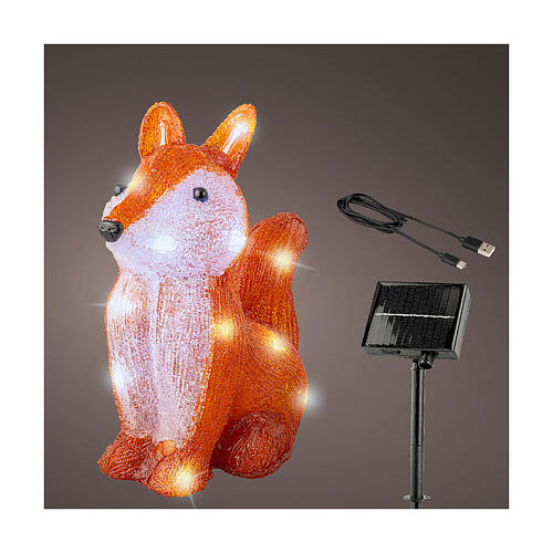 Lighted fox with 30 LEDs, acrylic, 12x6x12 in, for indoor/outdoor 1