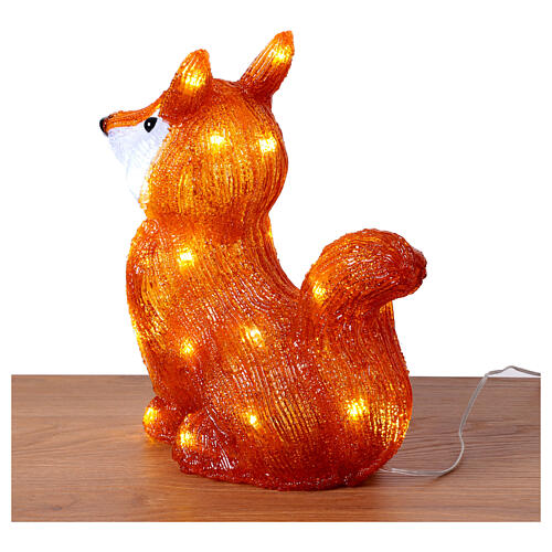 Lighted fox with 30 LEDs, acrylic, 12x6x12 in, for indoor/outdoor 6