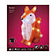 Lighted fox with 30 LEDs, acrylic, 12x6x12 in, for indoor/outdoor s3