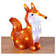 Lighted fox with 30 LEDs, acrylic, 12x6x12 in, for indoor/outdoor s4