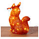 Lighted fox with 30 LEDs, acrylic, 12x6x12 in, for indoor/outdoor s6