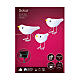 Set of 3 white birds with 30 solar LEDs, 2x6x4 in, outdoor decoration s6