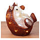 Acrylic lighted hedgehog, 30 LEDs, 8x10x10 in, idoor/outdoor s5