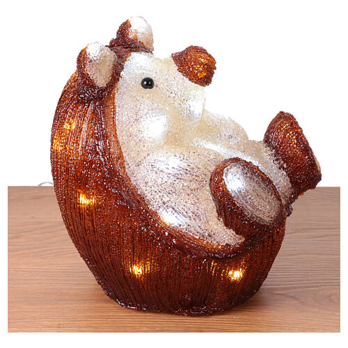 Erizo luminoso acrílico 30 LED 20x25x25 cm interior exterior 6