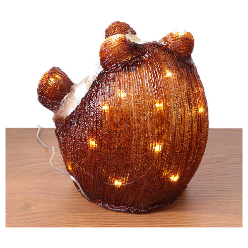 Riccio luminoso acrilico 30 LED 20x25x25 cm interno esterno 7