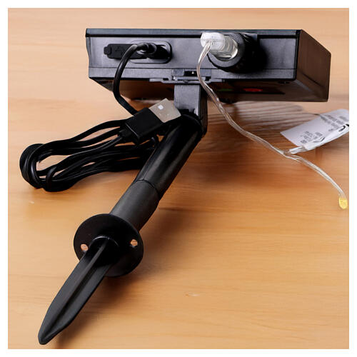 Riccio luminoso acrilico 30 LED 20x25x25 cm interno esterno 10