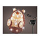 Acrylic luminous hedgehog 30 LEDs 20x25x25 cm internal external s1