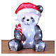 Panda de Noël lumineux 25x25x35 cm 50 LEDS intérieur extérieur s4