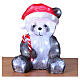 Panda de Noël lumineux 25x25x35 cm 50 LEDS intérieur extérieur s5