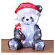 Panda natalizio luminoso 25x25x35 cm 50 LED uso interno esterno s4