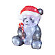 Panda natalizio luminoso 25x25x35 cm 50 LED uso interno esterno s6
