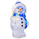 White and blue Christmas snowman, 8x8x18 in, 95 LEDs, indoor/outdoor s5