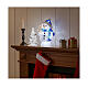 Muñeco de nieve Navidad 20x20x45 cm 95 LED interior exterior blanco azul s2