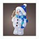 Pupazzo di neve Natale 20x20x45 cm 95 LED interno esterno bianco blu s1