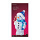 Pupazzo di neve Natale 20x20x45 cm 95 LED interno esterno bianco blu s5