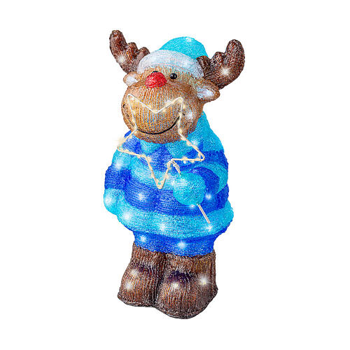 Acrylic Christmas reindeer with 105 LEDs, indoor/outdoor, 8x10x18 in 2