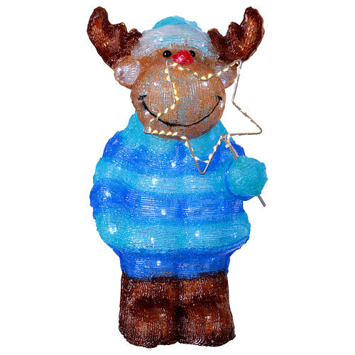 Acrylic Christmas reindeer with 105 LEDs, indoor/outdoor, 8x10x18 in 4