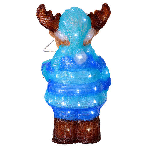 Acrylic Christmas reindeer with 105 LEDs, indoor/outdoor, 8x10x18 in 6