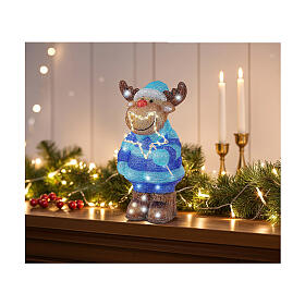 Renne de Noël 20x25x45 cm 105 LEDs intérieur extérieur acrylique